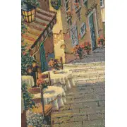 Bellagio Village Two Tables Belgian Tapestry Cushion | Close Up 2
