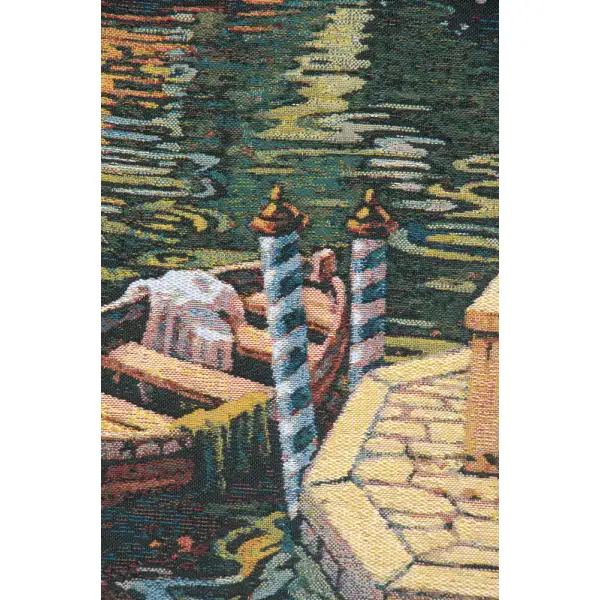 Varenna Reflections Boat II Belgian Tapestry Cushion | Close Up 2