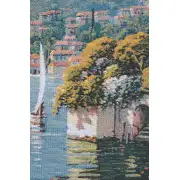 C Charlotte Home Furnishings Inc Varenna Reflections Village Left Belgian Tapestry Cushion - 17 in. x 17 in. Cotton by Robert Pejman | Close Up 2