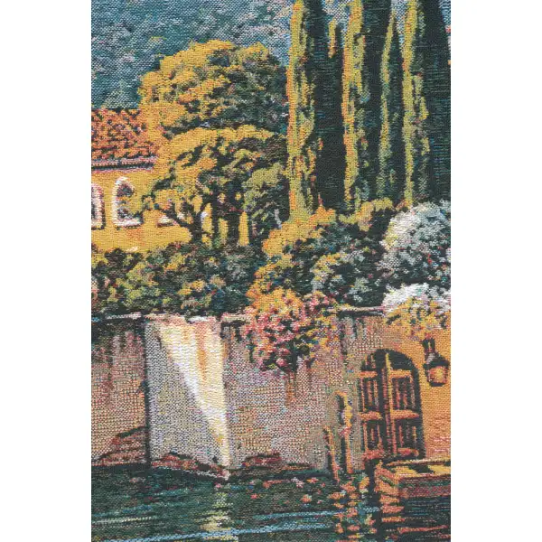 Varenna Reflections Village Right Belgian Tapestry Cushion | Close Up 2