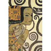 Lebensbaum Expectations Belgian Tapestry Cushion - 17 in. x 17 in. Cotton by Gustav Klimt | Close Up 2