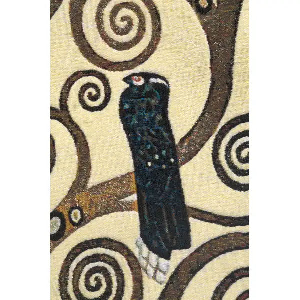 Lebensbaum Bird Belgian Tapestry Cushion | Close Up 2