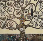 Lebensbaum Tree Belgian Tapestry Cushion | Close Up 1