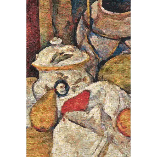 Cezanne Basquet On Table Belgian Tapestry Wall Hanging - 39 in. x 29 in. Cotton/Treveria/Wool/Mercuraise by Paul Cezanne | Close Up 1