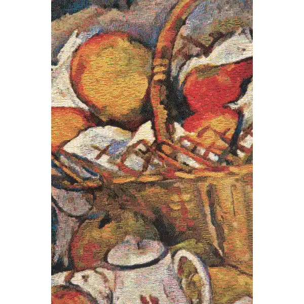 Cezanne Basquet On Table Belgian Tapestry Wall Hanging - 39 in. x 29 in. Cotton/Treveria/Wool/Mercuraise by Paul Cezanne | Close Up 2