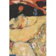 Virgin Klimt Faces Belgian Tapestry Wall Hanging | Close Up 2