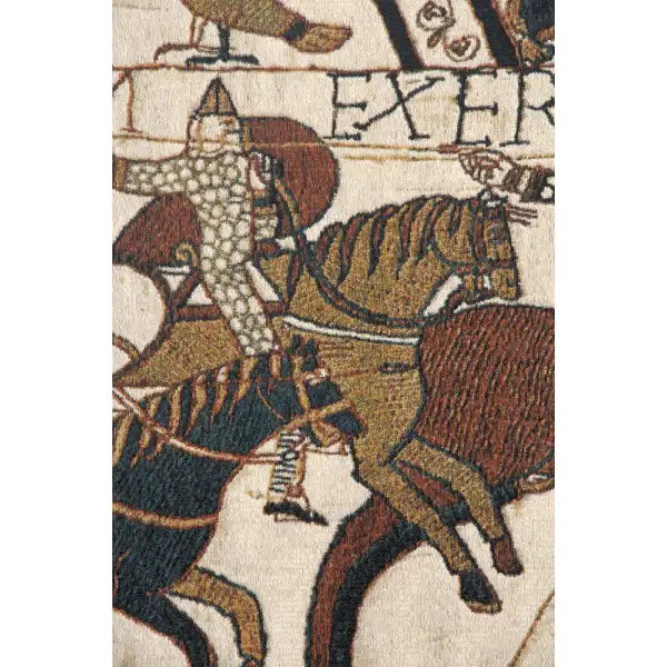 Battle Of Hastings II Belgian Tapestry Wall Hanging - 58 in. x 16 in. Cotton/Wool/Polyester by Charlotte Home Furnishings | Close Up 1