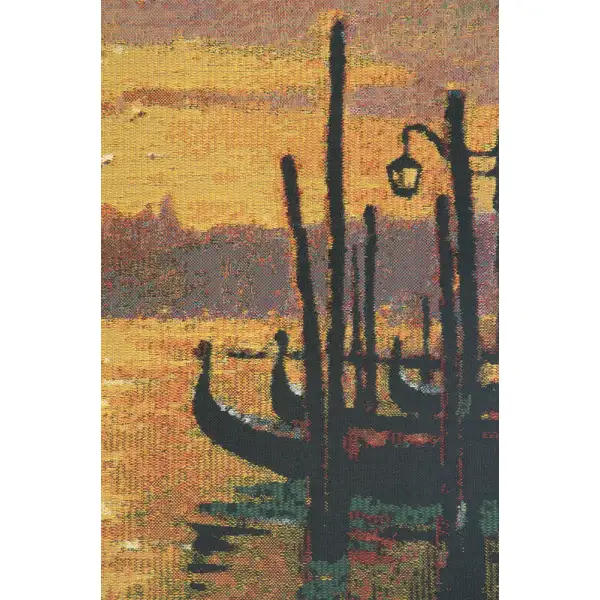 Venetian Sunset 1 Belgian Tapestry Wall Hanging - 38 in. x 30 in. Cotton/Wool/Polyester by Robert Pejman | Close Up 2