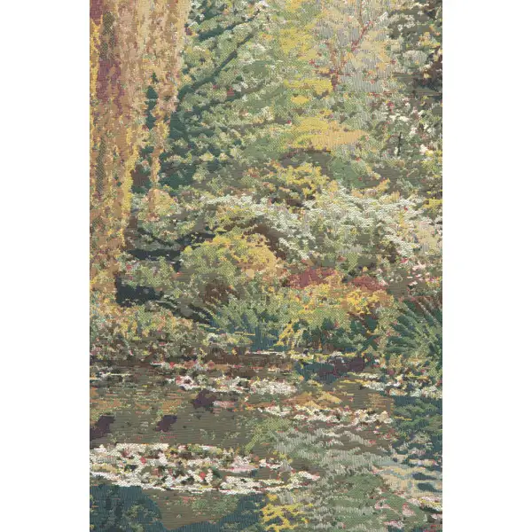 Monet's Garden without Border I Belgian Tapestry Wall Hanging | Close Up 2