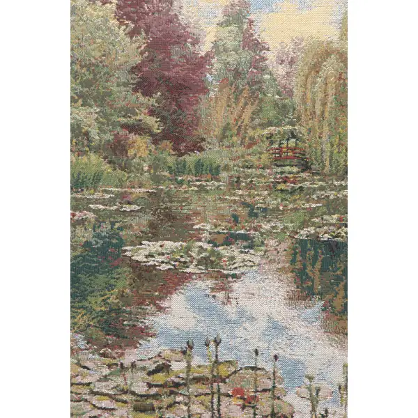 Monet's Garden Without Border IV Belgian Tapestry Wall Hanging - 82 in. x 49 in. Cotton/Treveria/Wool/Mercuraise by Claude Monet | Close Up 2