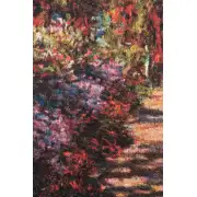 Allee De Monet Belgian Tapestry Wall Hanging - 25 in. x 24 in. Cotton/Viscose/Polyester/Mercurise by Claude Monet | Close Up 1