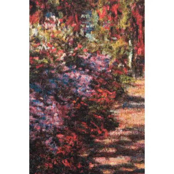 Allee De Monet Belgian Tapestry Wall Hanging - 25 in. x 24 in. Cotton/Viscose/Polyester/Mercurise by Claude Monet | Close Up 1