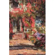 Allee De Monet Belgian Tapestry Wall Hanging - 25 in. x 24 in. Cotton/Viscose/Polyester/Mercurise by Claude Monet | Close Up 2
