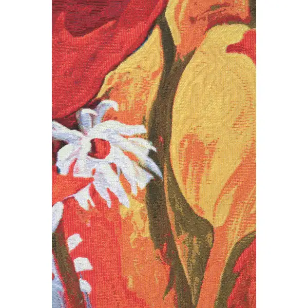 Bright New Day Belgian Tapestry Wall Hanging - 36 in. x 54 in. Cotton/Treveria/Wool by Simon Bull | Close Up 2