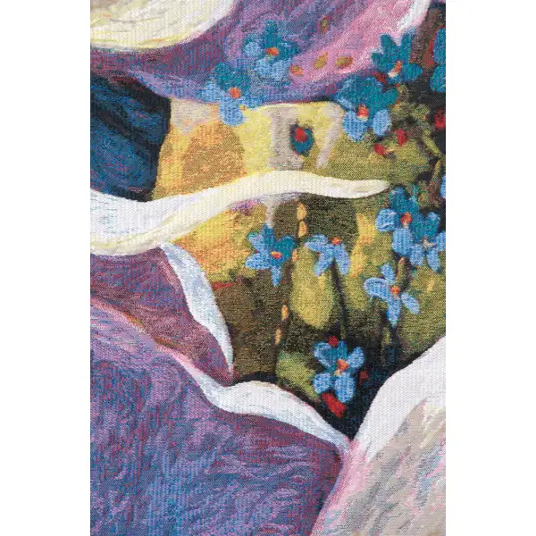 Morning Song I Belgian Tapestry Wall Hanging - 36 in. x 64 in. Cotton/Treveria/Wool by Simon Bull | Close Up 2