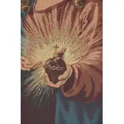 Heart Of Jesus European Tapestries - 13 in. x 18 in. Cotton/viscose/goldthreadembellishments by Alberto Passini | Close Up 2