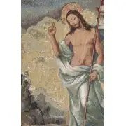 Jesus Resurrected Italian Wall Tapestry | Close Up 1