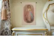 Merciful Jesus Lectern Italian Wall Tapestry | Life Style 1