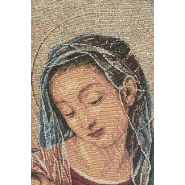 Our Lady of Divine Providence Italian Wall Tapestry | Close Up 1