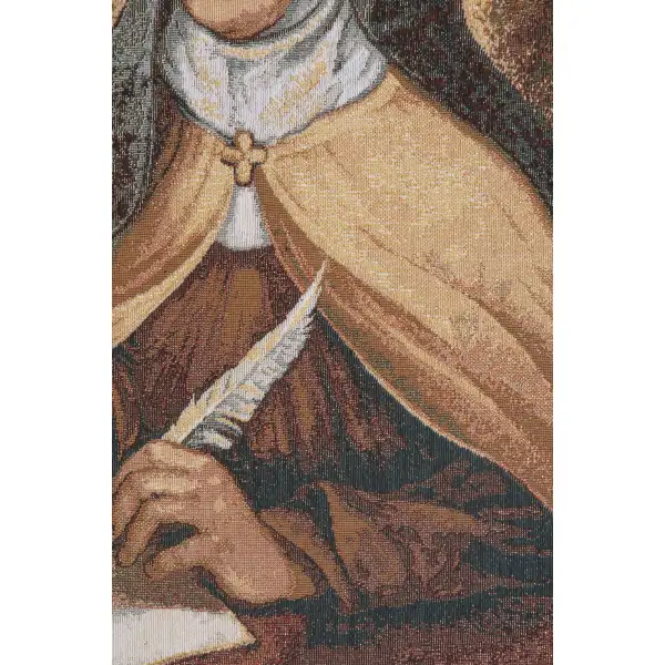 Saint Theresa Of Avila European Tapestries - 18 in. x 26 in. Cotton/viscose/goldthreadembellishments by Charlotte Home Furnishings | Close Up 2