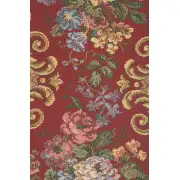 Fancy Flowers II Belgian Table Runner - 12 in. x 32 in. Cotton by Charlotte Home Furnishings | Close Up 2