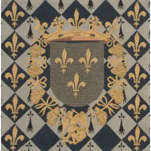 Medieval Crest I Belgian Cushion Cover - 18 in. x 18 in. Cotton/Viscose/Polyester by Charlotte Home Furnishings Inc