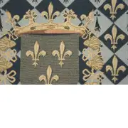 Medieval Crest I Belgian Cushion Cover - 18 in. x 18 in. Cotton/Viscose/Polyester by Charlotte Home Furnishings | Close Up 3