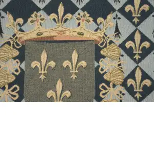 Medieval Crest I Belgian Cushion Cover - 18 in. x 18 in. Cotton/Viscose/Polyester by Charlotte Home Furnishings Inc