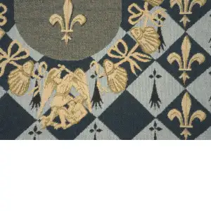 Medieval Crest I Belgian Cushion Cover - 18 in. x 18 in. Cotton/Viscose/Polyester by Charlotte Home Furnishings Inc
