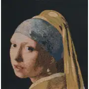 Girl With The Pearl Earring Belgian Cushion Cover | Close Up 1