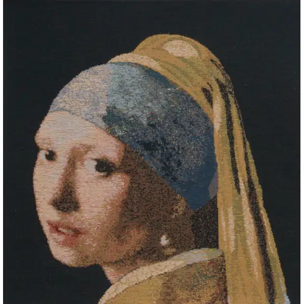 Girl With The Pearl Earring Belgian Cushion Cover | Close Up 1