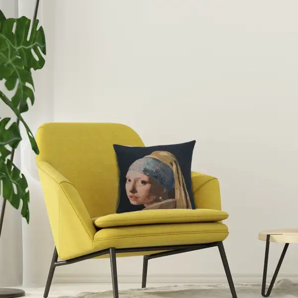 Girl With The Pearl Earring Belgian Cushion Cover | Life Style 1