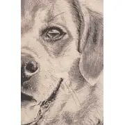 Happy Canine Stretched Wall Tapestry | Close Up 1