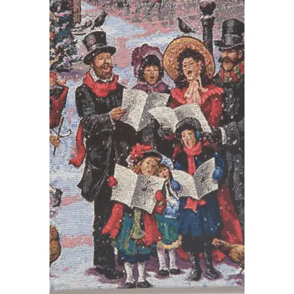 Carolers Stretched Wall Tapestry | Close Up 1