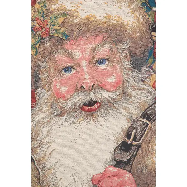 Santa's Arrival Stretched Wall Tapestry | Close Up 2