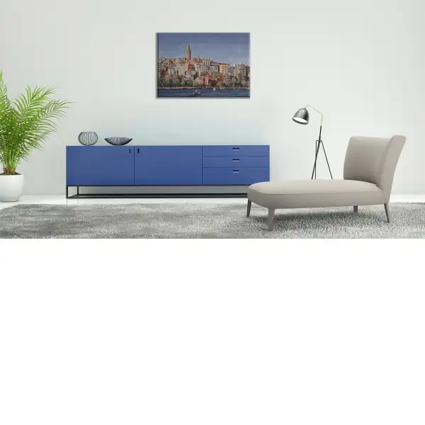 City by the Sea Stretched Wall Tapestry | Life Style 1