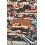 The Car Junkyard Stretched Wall Tapestry | Close Up 2