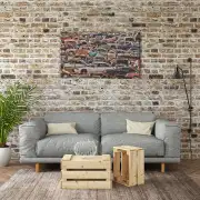 The Car Junkyard Stretched Wall Tapestry | Life Style 1