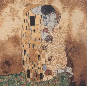 Gustav's Kiss Couch Pillow - 16 in. x 16 in. Cotton/Viscose/Polyester by Charlotte Home Furnishings Inc