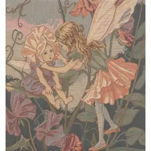 C Charlotte Home Furnishings Inc Sweet Pea Fairy Cicely Mary Barker European Cushion Cover - 14 in. x 14 in. Cotton by Cicely Mary Barker