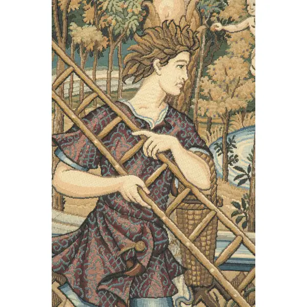 Vertumnus Belgian Tapestry Wall Hanging - 57 in. x 51 in. Cotton/Vicose/Polyester by Jan Van Huysum | Close Up 2
