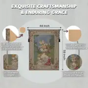 Ornamental Floral French Wall Tapestry - 44 in. x 58 in. wool/cotton/other by Charlotte Home Furnishings Inc | Feature