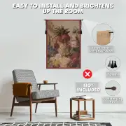 Bouquet Exotique III French Wall Tapestry - 19 in. x 28 in. Cotton/Viscose/Polyester by Jan Frans Van Dael | Family