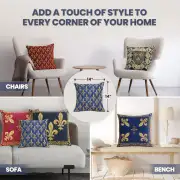 Fleur de Lys Reduit Belgian Sofa Pillow Cover | Application
