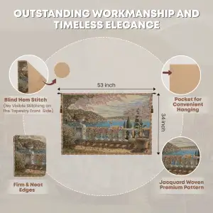 Giardino Sul Lago Italian Tapestry - 53 in. x 34 in. ACotton/viscose by Alberto Passini