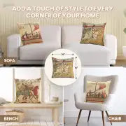 Chevaliers De St. Gregoire I Belgian Cushion Cover - 16 in. x 16 in. Cotton/Viscose/Polyester by Charlotte Home Furnishings Inc | Application
