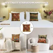 Chrysanthemum Bordo Belgian Cushion Cover - 16 in. x 16 in. Cotton/Viscose/Polyester by Charlotte Home Furnishings Inc | Application