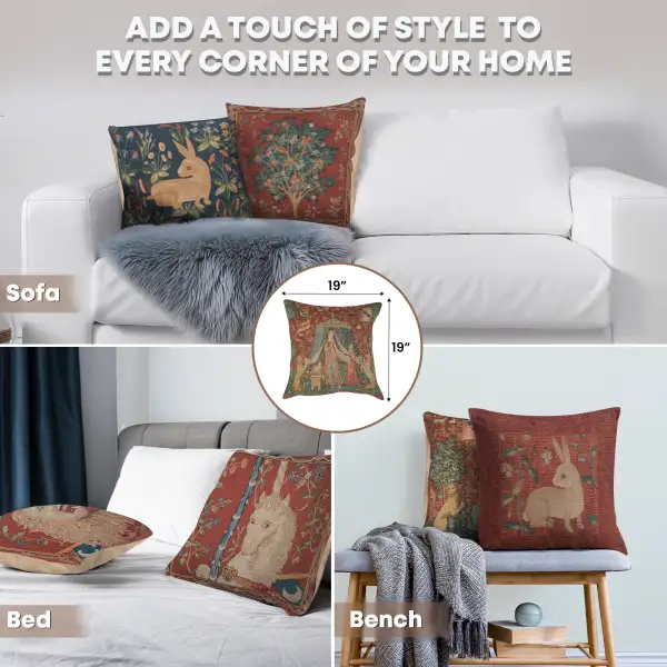 A Mon Seul Desir III Large French Couch Cushion | Application