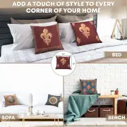 Five Fleur de Lys Red Cushion | Application