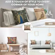 Cheval Large Tapestry Cushion Cover - 19 in. x 19 in. Wool/cotton/others by Jean-Baptiste Huet | Application
